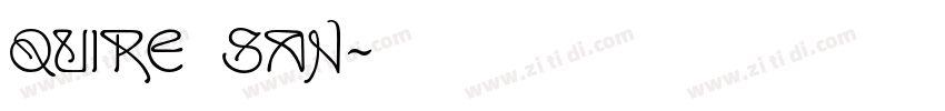 Quire San字体转换